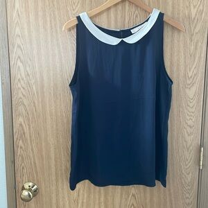 Navy blouse Ann Taylor Loft Sz M